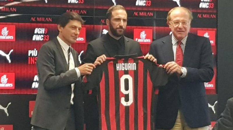 rete in rossonero di Gonzalo Higuain