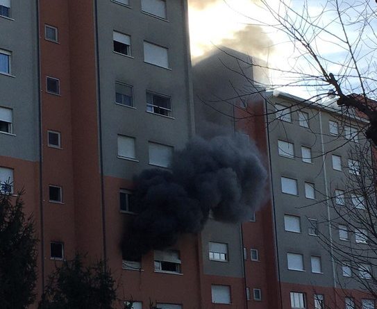 Incendio in via don Luigi Sturzo a Cernusco sul Naviglio